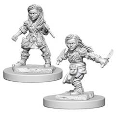 D&D Nolzur's Marvelous Unpainted Minis: Halfling Female Rogues (pack of 2)